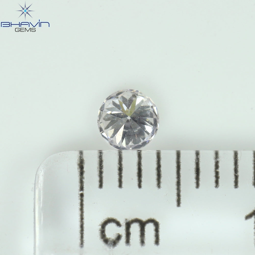 0.13 CT Round Shape Natural Diamond Pink Color VS2 Clarity (3.22 MM)