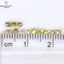 0.56 CT/12 Pcs Mix Shape Natural Diamond Mix Color VS2 Clarity (3.04 MM)