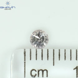 0.15 CT Round Shape Natural Diamond Pink Color SI2 Clarity (3.32 MM)