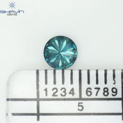 0.24 CT Round Shape Natural Diamond Blue Color SI1 Clarity (4.00 MM)