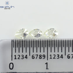 0.35 CT/3 Pcs Pear Shape Natural Diamond White(K) Color VS1 Clarity (4.14 MM)