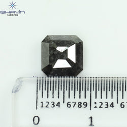2.74 CT Emerald Shape Natural Loose Diamond Salt And pepper Color I3 Clarity (7.86 MM)