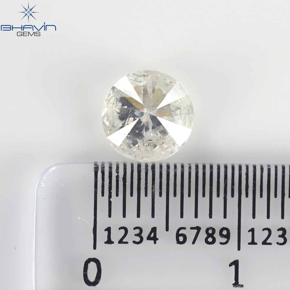 0.99 CT Round Shape Natural Loose Diamond White Color I3 Clarity (6.40 MM)