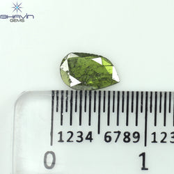 0.23 CT Pear Shape Natural Diamond Green Color I2 Clarity (6.27 MM)