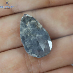 5.29 CT ペア スライス シェイプ ナチュラル ダイヤモンド グレー カラー I3 クラリティ (22.00 MM)