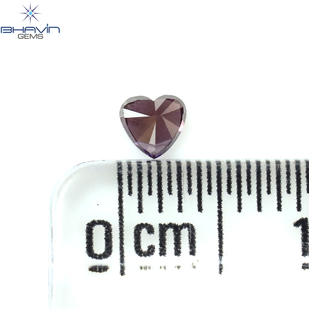 0.14 CT Heart Shape Enhanced Pink Color Natural Loose Diamond SI2 Clarity (3.40 MM)