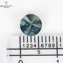 0.82 CT Round Diamond Natural Diamond Blue Color I3 Clarity (5.96 MM)
