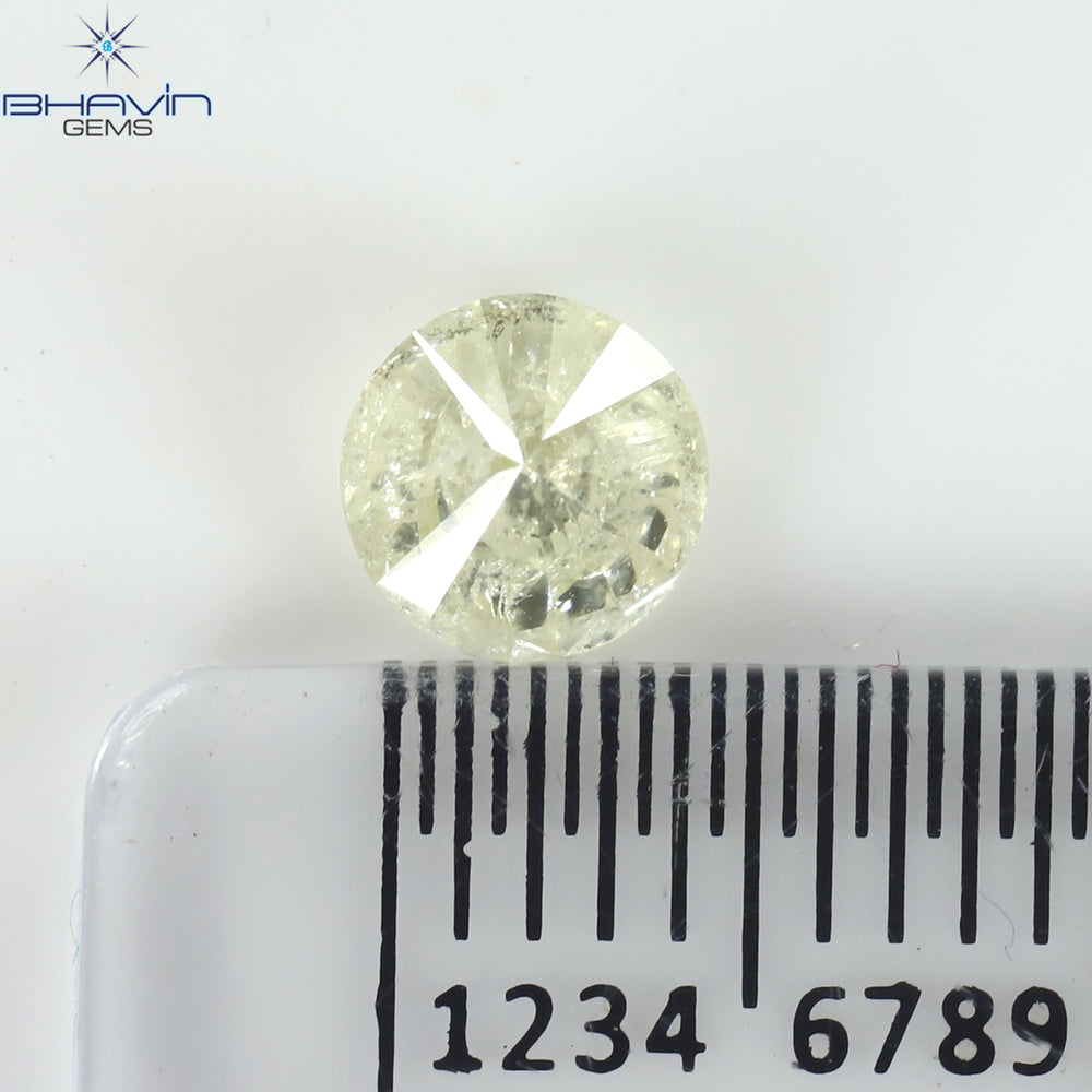 0.59 CT Round Shape Natural Loose Diamond White Color I3 Clarity (5.12 MM)