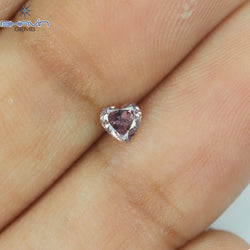 0.21 CT Heart Shape Natural Diamond Pink Color SI2 Clarity (3.88 MM)