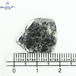 5.45 CT Slice Shape Natural Diamond Salt And Pepper Color I3 Clarity (18.41 MM)