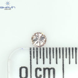 0.11 CT Round Shape Natural Diamond Pink Color I1 Clarity (3.14 MM)