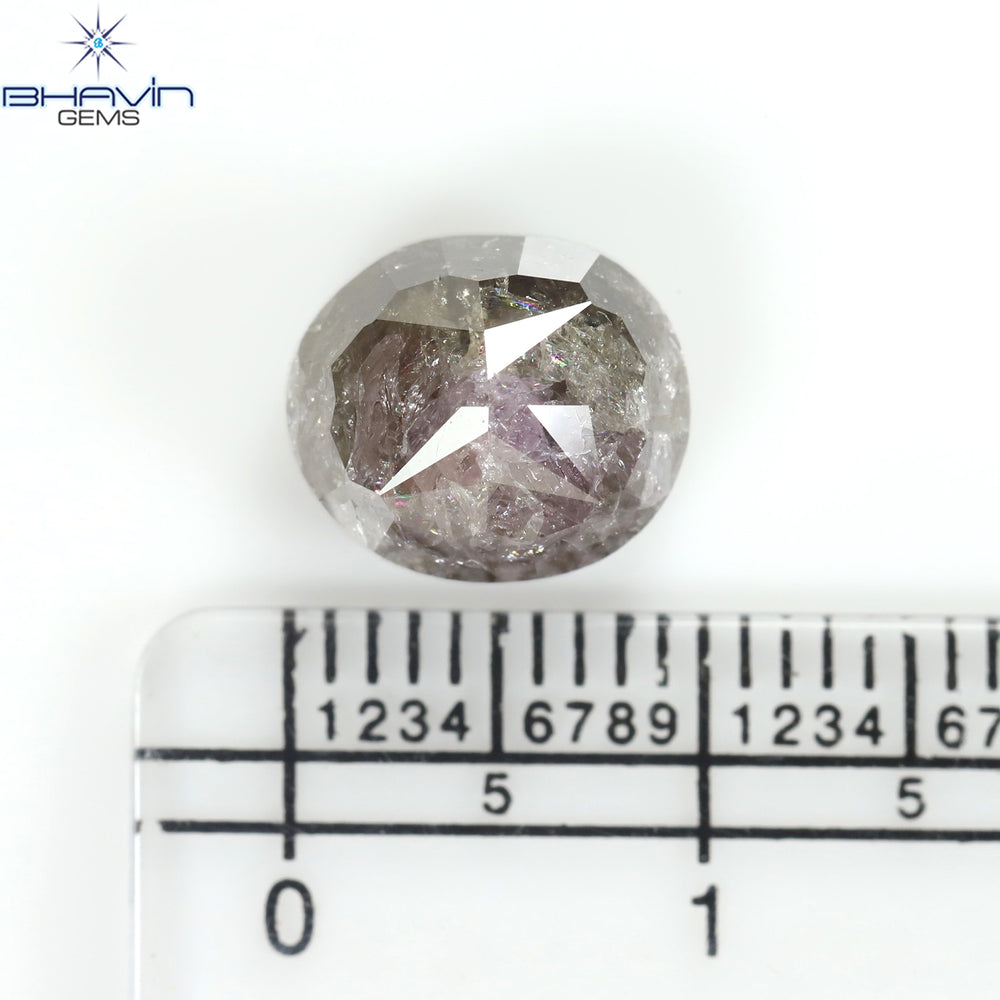 4.92 CT Oval Shape Natural Loose Diamond Pink Color I3 Clarity (9.76 MM)