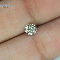0.32 CT Round Shape Natural Loose Diamond Brown Color SI2 Clarity (4.25 MM)