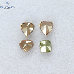 0.49 CT/4 Pcs Mix Shape Natural Diamond Pink Color SI2 Clarity (3.33 MM)