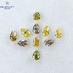 0.65 CT/10 Pcs Mix Shape Natural Diamond Mix Color VS2 Clarity (3.43 MM)