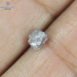 0.49 CT Rough Shape Natural Diamond Pink Color I3 Clarity (4.90 MM)