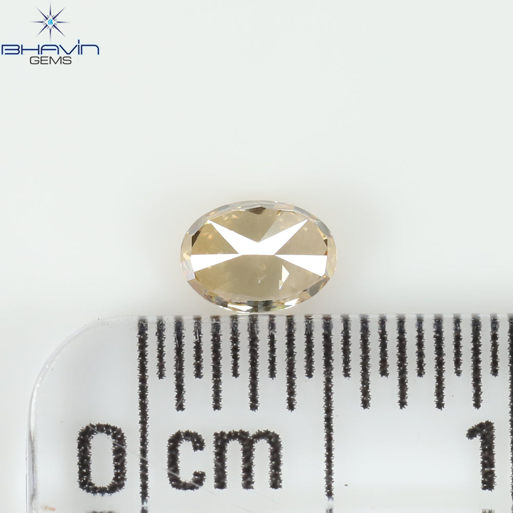 0.24 CT Oval Shape Natural Diamond Brown-Pink Color vs1 Clarity (4.19 MM)