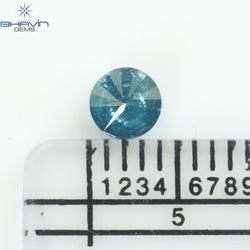 0.30 CT Round Diamond Natural Loose Diamond Blue Color I3 Clarity (4.06 MM)