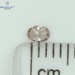 0.09 CT Oval Shape Natural Diamond Pink Color I1 Clarity (3.13 MM)