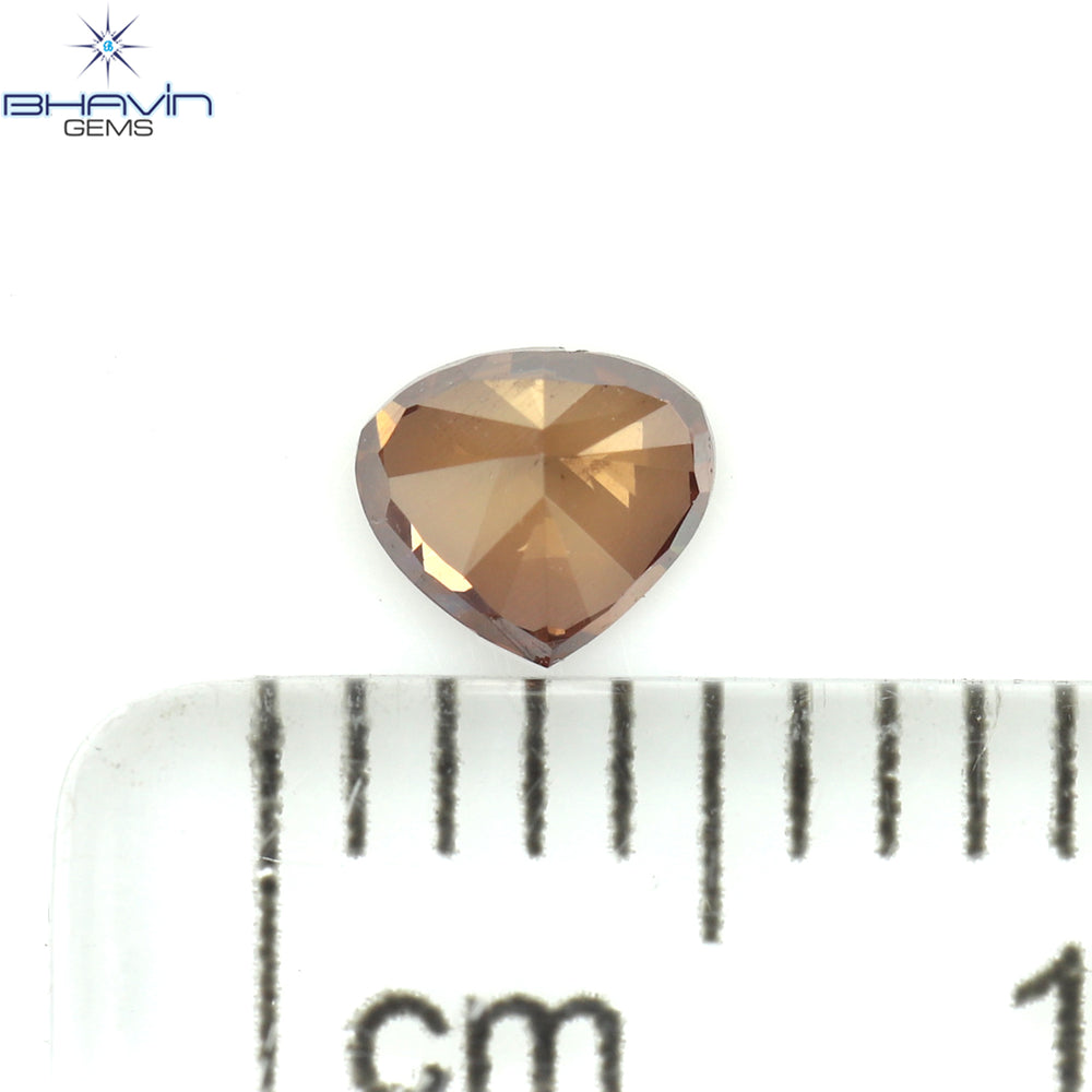 0.24 CT Heart Shape Enhanced Pink Color Natural Loose Diamond SI1 Clarity (4.11 MM)