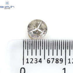 0.41 CT Round Shape Natural Loose Diamond Salt And Pepper Color I3 Clarity (4.77 MM)