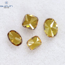 0.48 CT/4 PCS Mix Diamond Natural diamond Orange Diamond VS1 Clarity (3.82 MM)