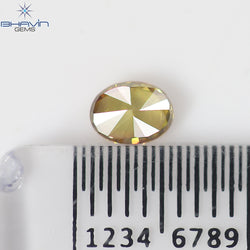 0.33 CT, Oval Diamond, Brown Pink Color, Natural loose Diamond, Clarity SI1,(4.82 MM)