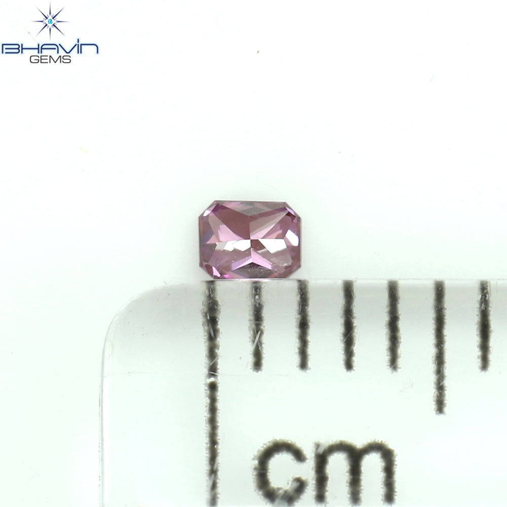 0.04 CT Radiant Diamond Pink Color Natural Diamond Clarity VS1 (2.24 MM)