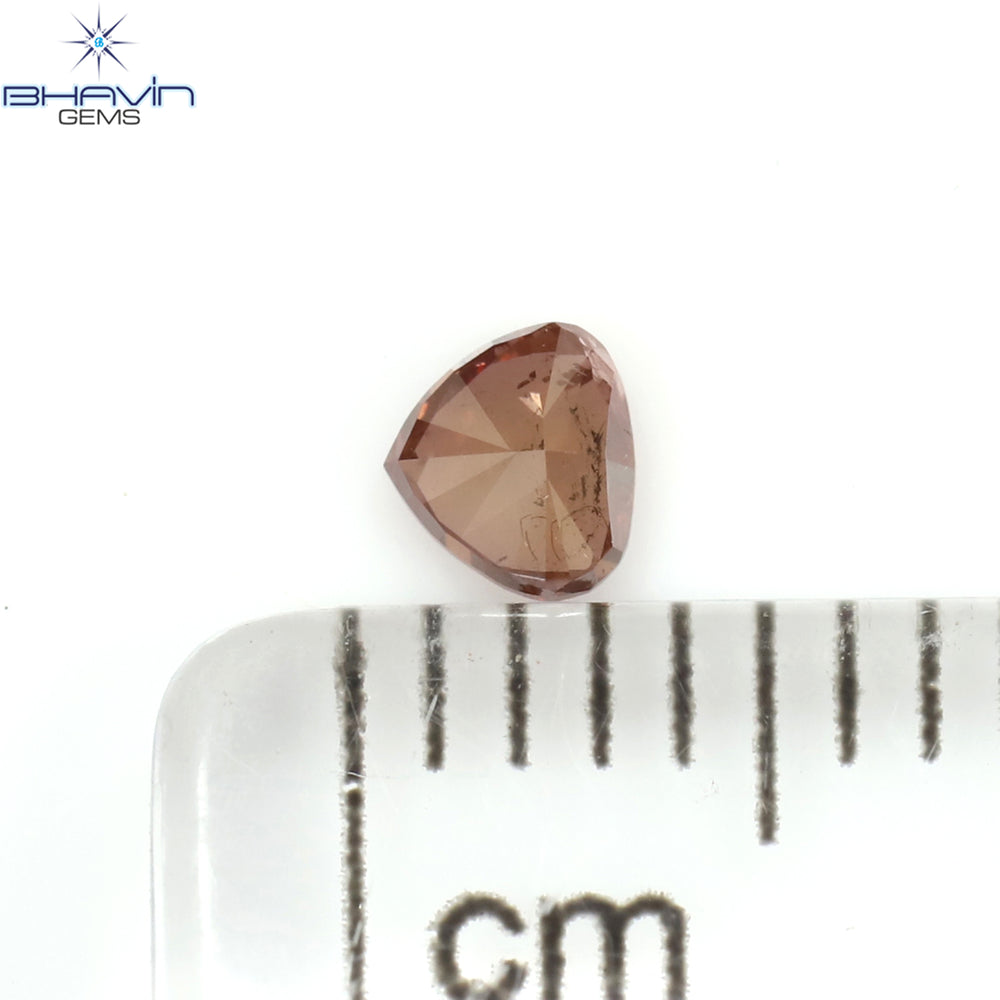0.14 CT Heart Shape Enhanced Pink Color Natural Loose Diamond SI2 Clarity (3.38 MM)