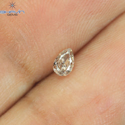 0.17 CT Pear Shape Natural Diamond Pink Color VS1 Clarity (4.06 MM)