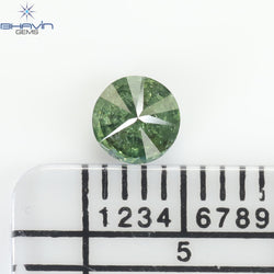 0.35 CT Round Diamond Natural Diamond Green Color I3 Clarity (4.49 MM)