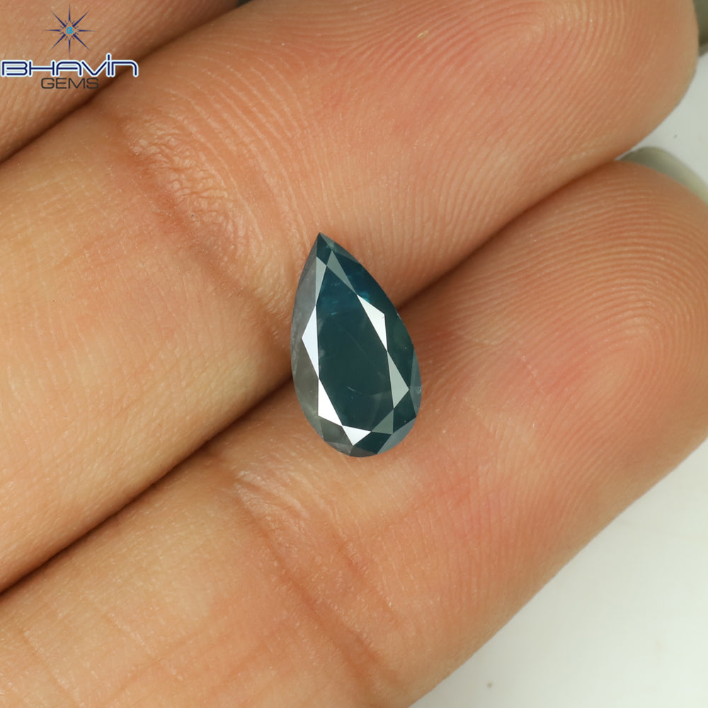 1.13 Pear Shape Natural Diamond Blue Color I3 Clarity (9.22 MM)