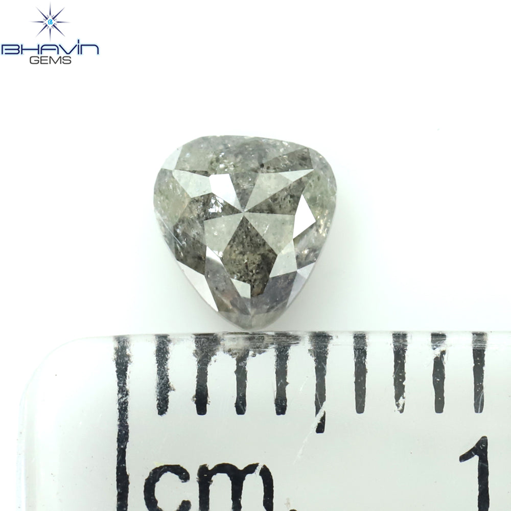 0.45 CT Heart Shape Natural Diamond Salt And pepper Color I3 Clarity (4.95 MM)