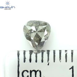 0.45 CT Heart Shape Natural Diamond Salt And pepper Color I3 Clarity (4.95 MM)