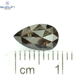 0.39 CT ペアシェイプ ナチュラル ルース ダイヤモンド ソルト アンド ペッパー カラー I3 クラリティ (5.27 MM)