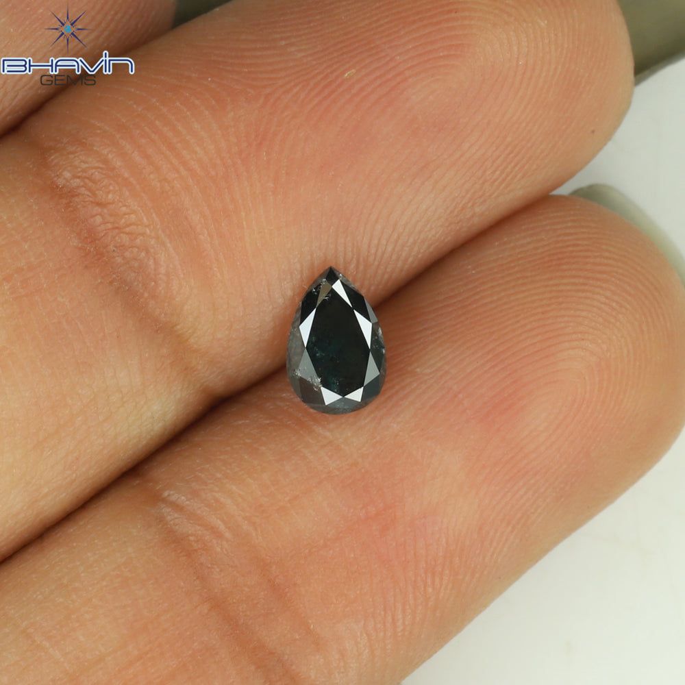 0.29 ペアー シェイプ ナチュラル ダイヤモンド ブルー カラー SI2 クラリティ (5.00 MM)