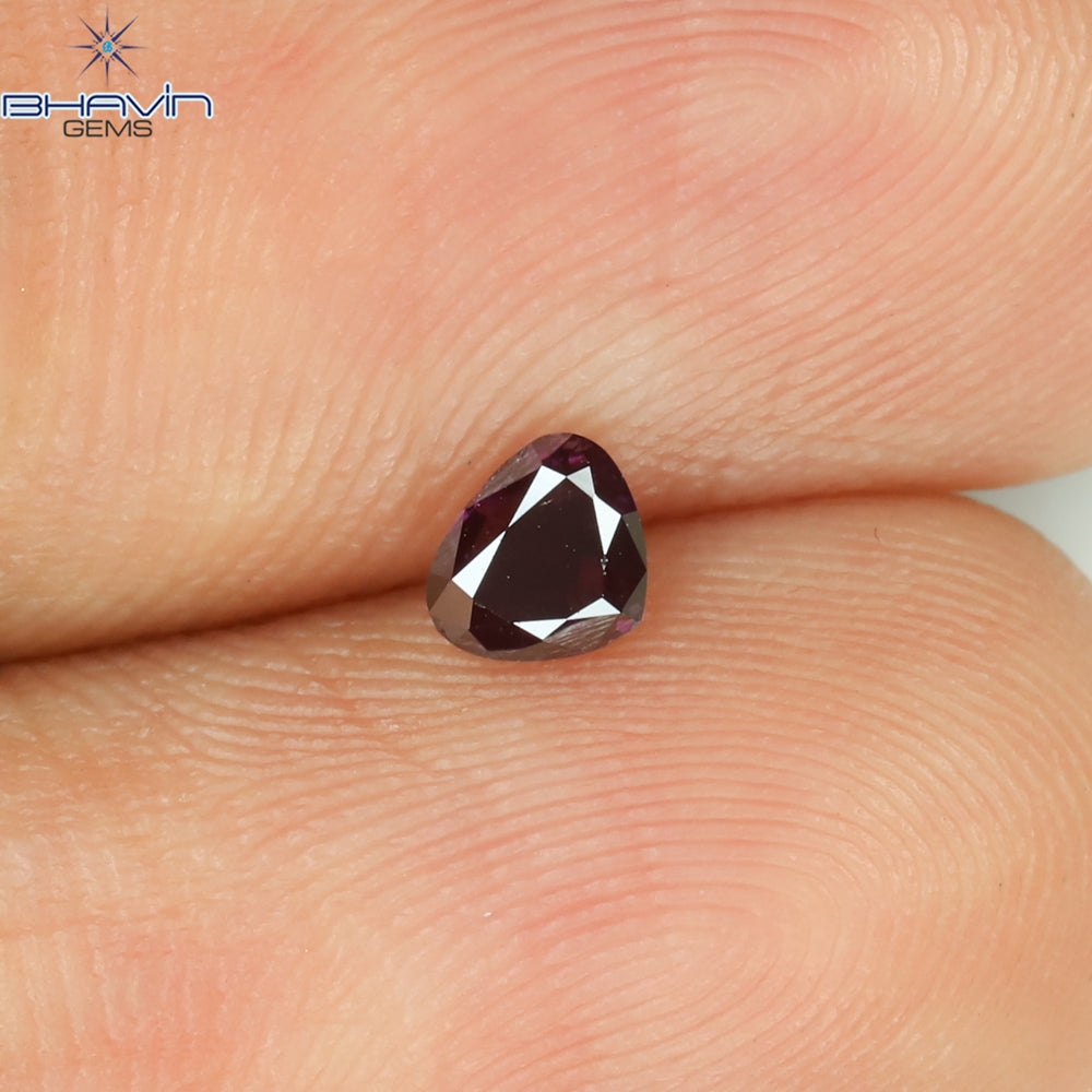 0.21 CT Heart Shape Natural Loose Diamond Pink Color SI2 Clarity (3.88 MM)