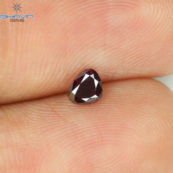 0.21 CT Heart Shape Natural Loose Diamond Pink Color SI2 Clarity (3.88 MM)