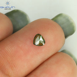 0.16 CT Heart Shape Natural Diamond Green Color I2 Clarity (4.11 MM)