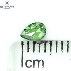 0.15 CT Pear Shape Natural Diamond Green Color I2 Clarity (4.76 MM)