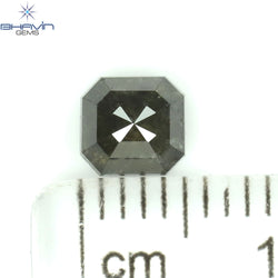 0.89 CT Asscher Shape Natural Diamond Salt And Pepper Color I3 Clarity (5.10 MM)