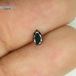0.14 CT Pear Shape Natural Diamond Green Color VS2 Clarity (4.40 MM)