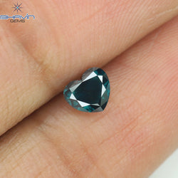 0.50 CT Heart Shape Natural Diamond Blue Color VS2 Clarity (4.80 MM)