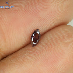 0.13 CT Marquise Shape Natural Diamond Pink Color SI2 Clarity (4.77 MM)