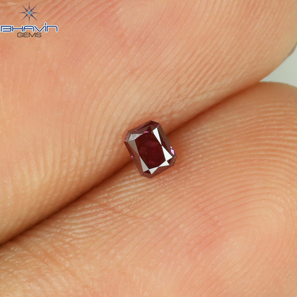 0.07 CT Radiant Diamond Pink Color Natural Diamond Clarity VS1 (2.70 MM)
