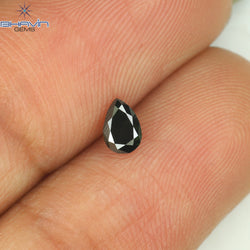0.20 CT Pear Shape Natural Diamond Green Color I2 Clarity (4.55 MM)