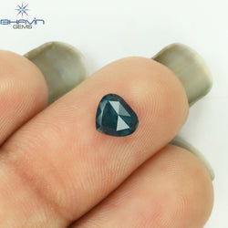 0.46 CT Heart Diamond Enhanced Blue Color Clarity I3 (6.05 MM)