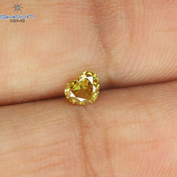 0.19 CT Heart Shape Natural Diamond Orange Color VS2 Clarity (4.00 MM)