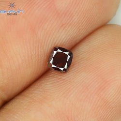 0.07 CT クッション シェイプ ナチュラル ルース ダイヤモンド 強化ピンク色 VS2 クラリティ (2.36 MM)