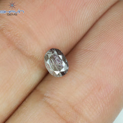 0.40 CT Oval Shape Natural Diamond Pink Color I3 Clarity (4.86 MM)